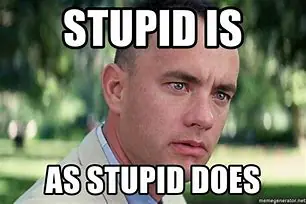 Stupid Is As Stupid Does